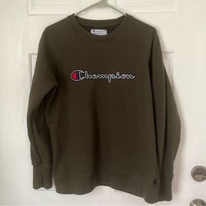 Champion spell out logo crewneck sweatshirt